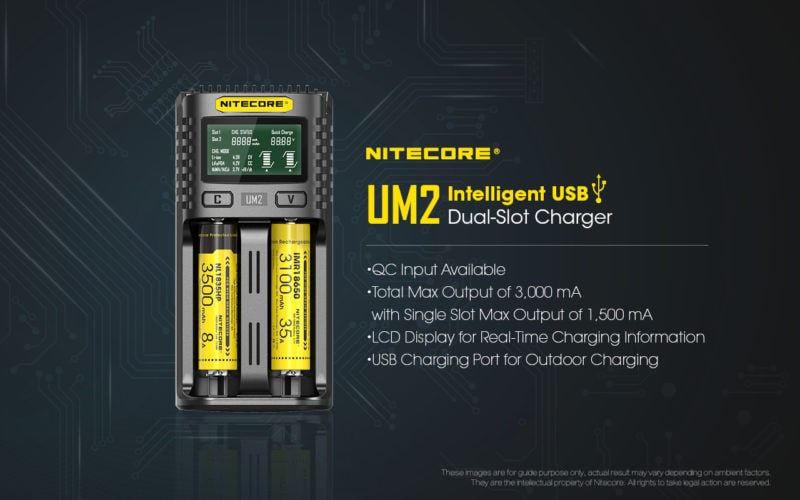 Nitecore UM2 dual slot oplader