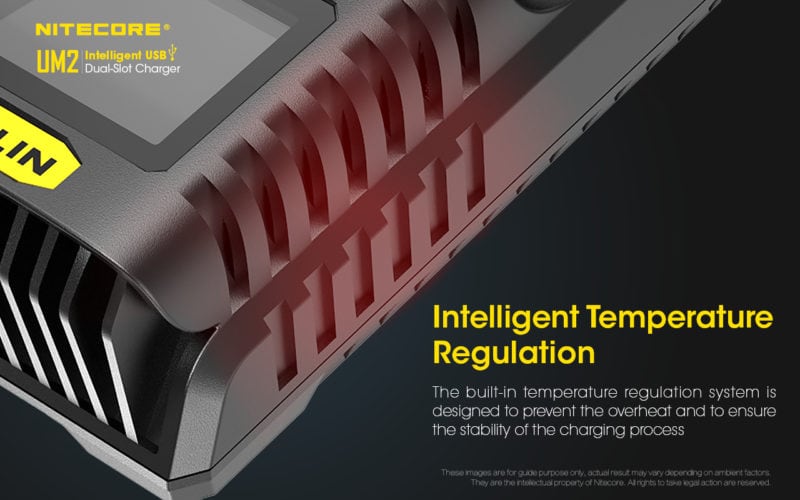 Nitecore UM2 intelligente temperatuur regulatie